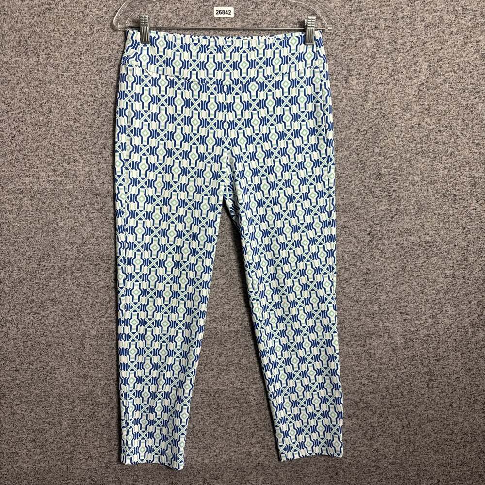 J.Mclaughlin Women's Size Small Geometric Print Pull On Skinny Ankle Pants